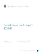 Departmental results report 2020-21 cover