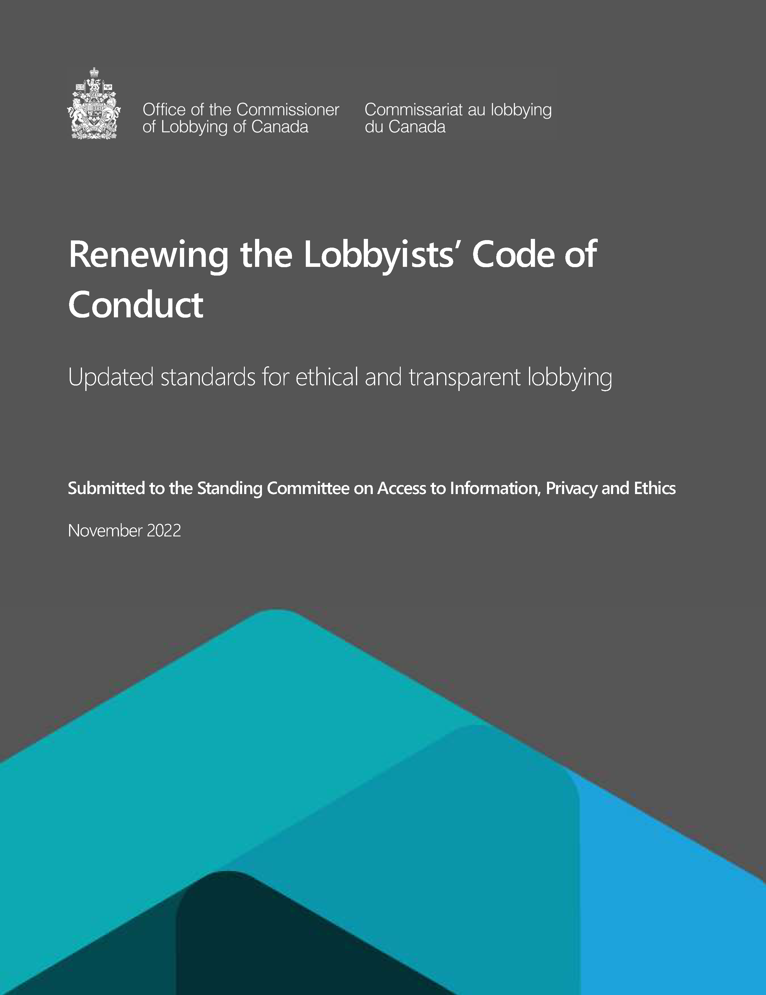 Renewing the Lobbyists' Code of Conduct
